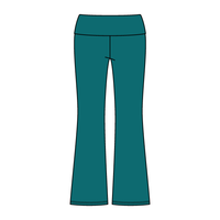 Women’s Foldover Waistband Heavyweight French Terry Flare Pants - The Collegiate Lineup