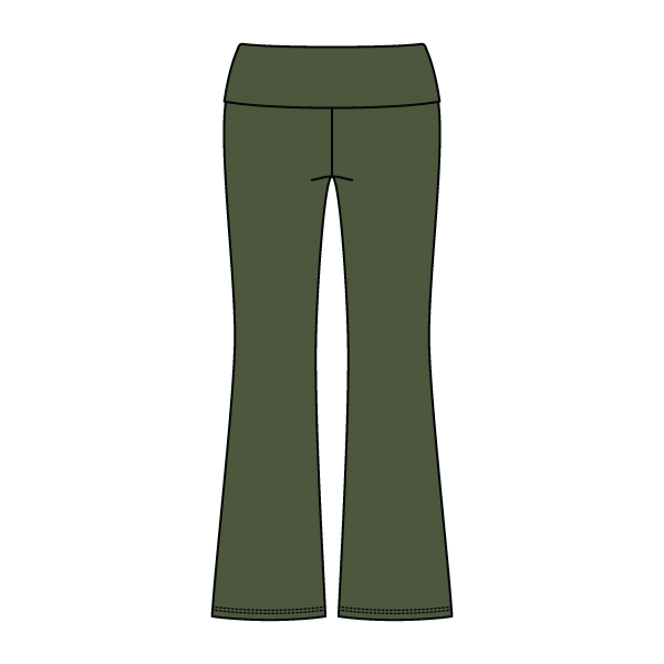 Women’s Foldover Waistband Heavyweight French Terry Flare Pants - The Collegiate Lineup