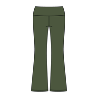 Women’s Foldover Waistband Heavyweight French Terry Flare Pants - The Collegiate Lineup