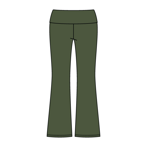 Women’s Foldover Waistband Heavyweight French Terry Flare Pants - The Collegiate Lineup