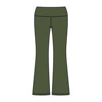 Women’s Foldover Waistband Heavyweight French Terry Flare Pants - The Collegiate Lineup