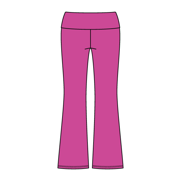 Women’s Foldover Waistband Heavyweight French Terry Flare Pants - The Collegiate Lineup