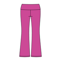 Women’s Foldover Waistband Heavyweight French Terry Flare Pants - The Collegiate Lineup
