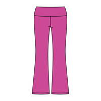 Women’s Foldover Waistband Heavyweight French Terry Flare Pants - The Collegiate Lineup