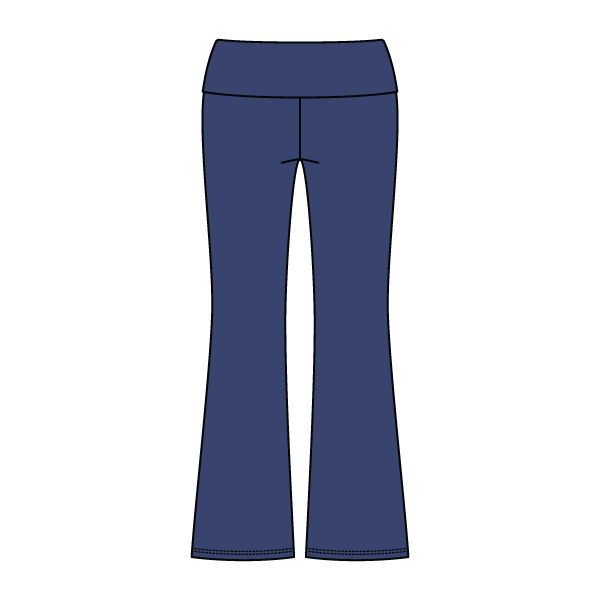 Women’s Foldover Waistband Heavyweight French Terry Flare Pants - The Collegiate Lineup