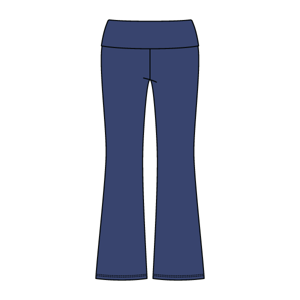 Women’s Foldover Waistband Heavyweight French Terry Flare Pants - The Collegiate Lineup