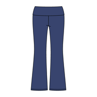 Women’s Foldover Waistband Heavyweight French Terry Flare Pants - The Collegiate Lineup