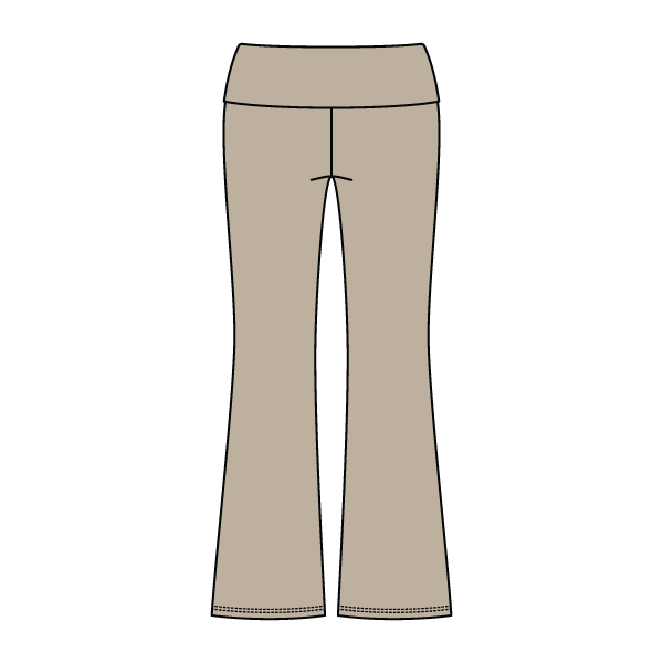 Women’s Foldover Waistband Heavyweight French Terry Flare Pants - The Collegiate Lineup