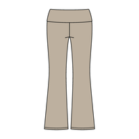 Women’s Foldover Waistband Heavyweight French Terry Flare Pants - The Collegiate Lineup