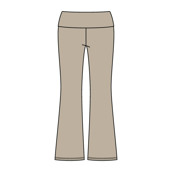 Women’s Foldover Waistband Heavyweight French Terry Flare Pants - The Collegiate Lineup