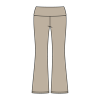 Women’s Foldover Waistband Heavyweight French Terry Flare Pants - The Collegiate Lineup