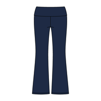Women’s Foldover Waistband Heavyweight French Terry Flare Pants - The Collegiate Lineup