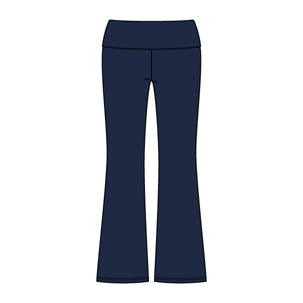 Women’s Foldover Waistband Heavyweight French Terry Flare Pants - The Collegiate Lineup