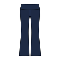 Women’s Foldover Waistband Heavyweight French Terry Flare Pants - The Collegiate Lineup