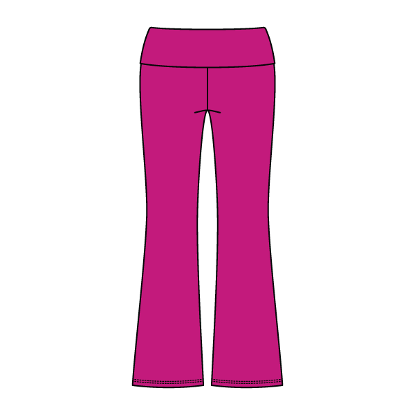 Women’s Foldover Waistband Heavyweight French Terry Flare Pants - The Collegiate Lineup