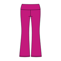Women’s Foldover Waistband Heavyweight French Terry Flare Pants - The Collegiate Lineup