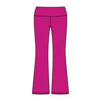 Women’s Foldover Waistband Heavyweight French Terry Flare Pants - The Collegiate Lineup