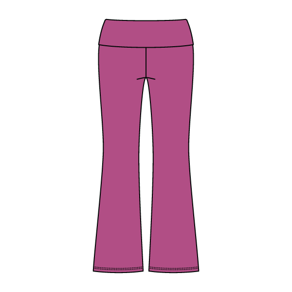 Women’s Foldover Waistband Heavyweight French Terry Flare Pants - The Collegiate Lineup