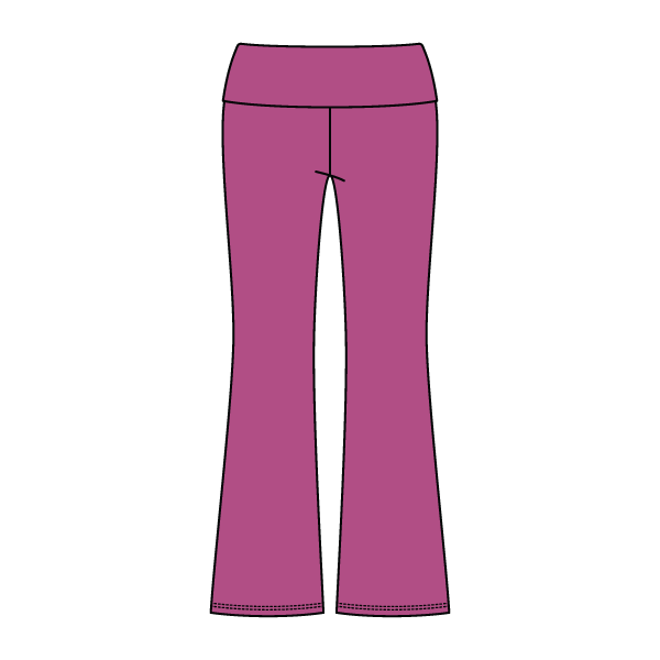 Women’s Foldover Waistband Heavyweight French Terry Flare Pants - The Collegiate Lineup