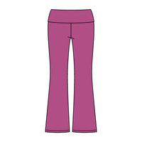 Women’s Foldover Waistband Heavyweight French Terry Flare Pants - The Collegiate Lineup