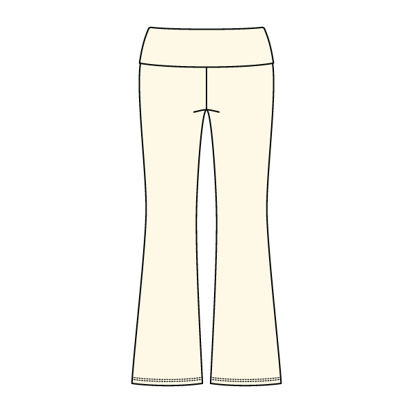 Women’s Foldover Waistband Heavyweight French Terry Flare Pants - The Collegiate Lineup