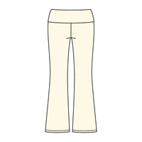 Women’s Foldover Waistband Heavyweight French Terry Flare Pants - The Collegiate Lineup