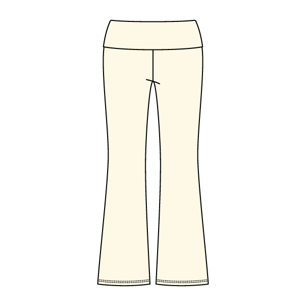 Women’s Foldover Waistband Heavyweight French Terry Flare Pants - The Collegiate Lineup