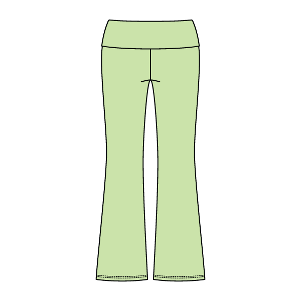 Women’s Foldover Waistband Heavyweight French Terry Flare Pants - The Collegiate Lineup