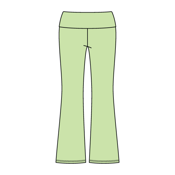Women’s Foldover Waistband Heavyweight French Terry Flare Pants - The Collegiate Lineup