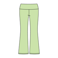 Women’s Foldover Waistband Heavyweight French Terry Flare Pants - The Collegiate Lineup