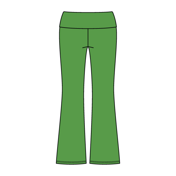 Women’s Foldover Waistband Heavyweight French Terry Flare Pants - The Collegiate Lineup