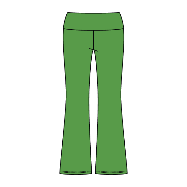 Women’s Foldover Waistband Heavyweight French Terry Flare Pants - The Collegiate Lineup