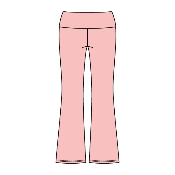 Women’s Foldover Waistband Heavyweight French Terry Flare Pants - The Collegiate Lineup