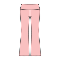 Women’s Foldover Waistband Heavyweight French Terry Flare Pants - The Collegiate Lineup