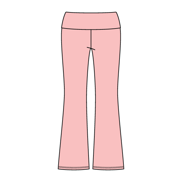 Women’s Foldover Waistband Heavyweight French Terry Flare Pants - The Collegiate Lineup