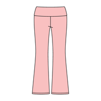 Women’s Foldover Waistband Heavyweight French Terry Flare Pants - The Collegiate Lineup