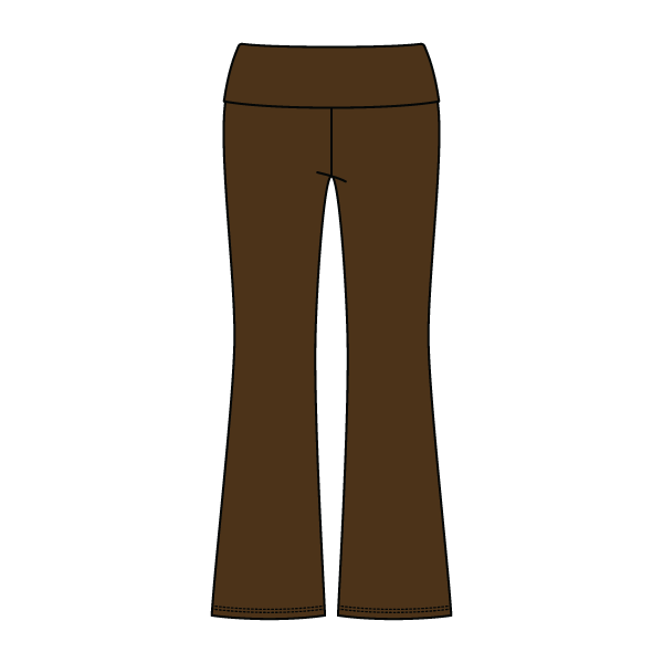 Women’s Foldover Waistband Heavyweight French Terry Flare Pants - The Collegiate Lineup