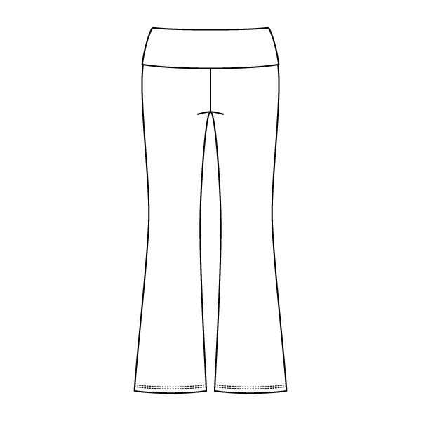 Women’s Foldover Waistband Heavyweight French Terry Flare Pants - The Collegiate Lineup