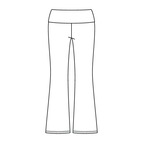 Women’s Foldover Waistband Heavyweight French Terry Flare Pants - The Collegiate Lineup