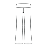 Women’s Foldover Waistband Heavyweight French Terry Flare Pants - The Collegiate Lineup