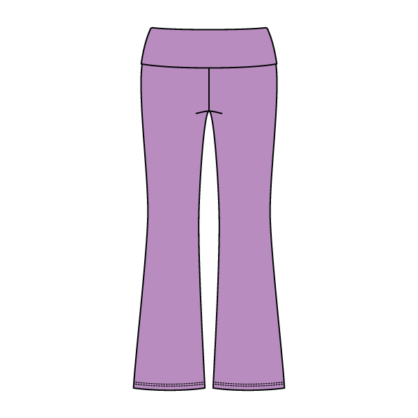 Women’s Foldover Waistband Heavyweight French Terry Flare Pants - The Collegiate Lineup