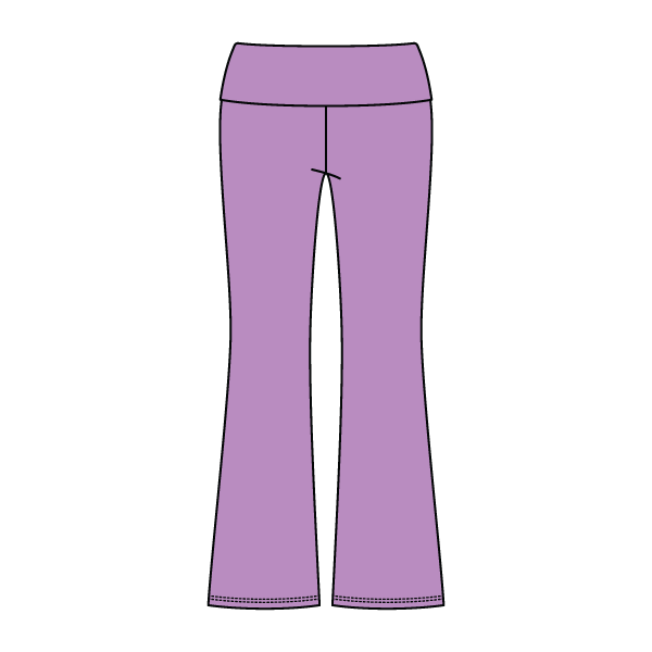 Women’s Foldover Waistband Heavyweight French Terry Flare Pants - The Collegiate Lineup