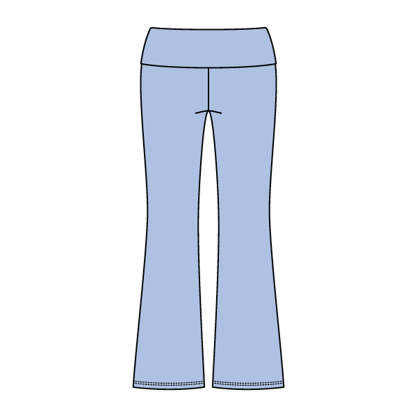 Women’s Foldover Waistband Heavyweight French Terry Flare Pants - The Collegiate Lineup