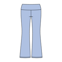 Women’s Foldover Waistband Heavyweight French Terry Flare Pants - The Collegiate Lineup