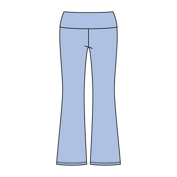 Women’s Foldover Waistband Heavyweight French Terry Flare Pants - The Collegiate Lineup