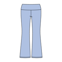 Women’s Foldover Waistband Heavyweight French Terry Flare Pants - The Collegiate Lineup
