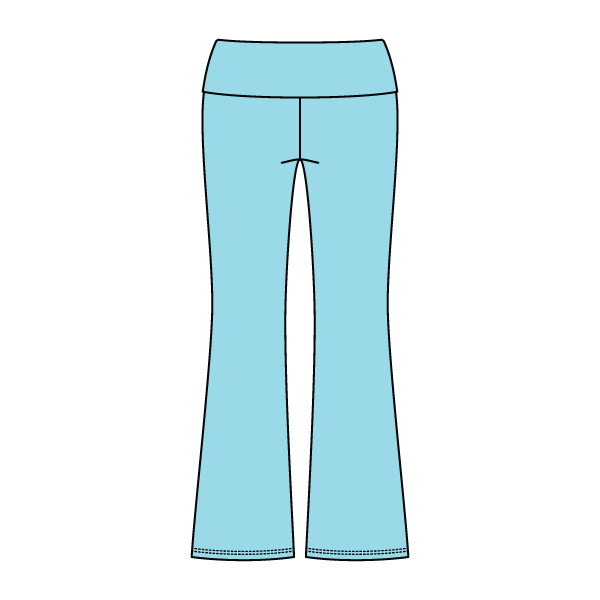 Women’s Foldover Waistband Heavyweight French Terry Flare Pants - The Collegiate Lineup