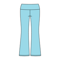Women’s Foldover Waistband Heavyweight French Terry Flare Pants - The Collegiate Lineup