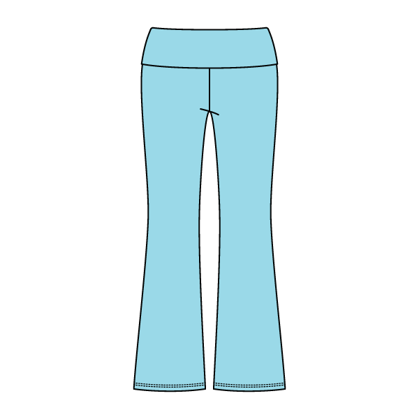 Women’s Foldover Waistband Heavyweight French Terry Flare Pants - The Collegiate Lineup