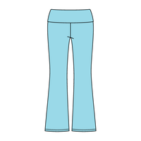 Women’s Foldover Waistband Heavyweight French Terry Flare Pants - The Collegiate Lineup